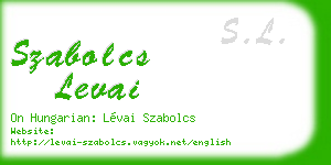 szabolcs levai business card